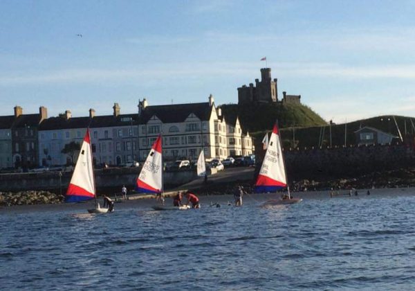 View from the sea of Toppers at Donaghadee slipway