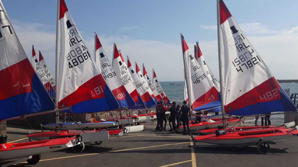 Toppers lined up on Donaghadee slipway
