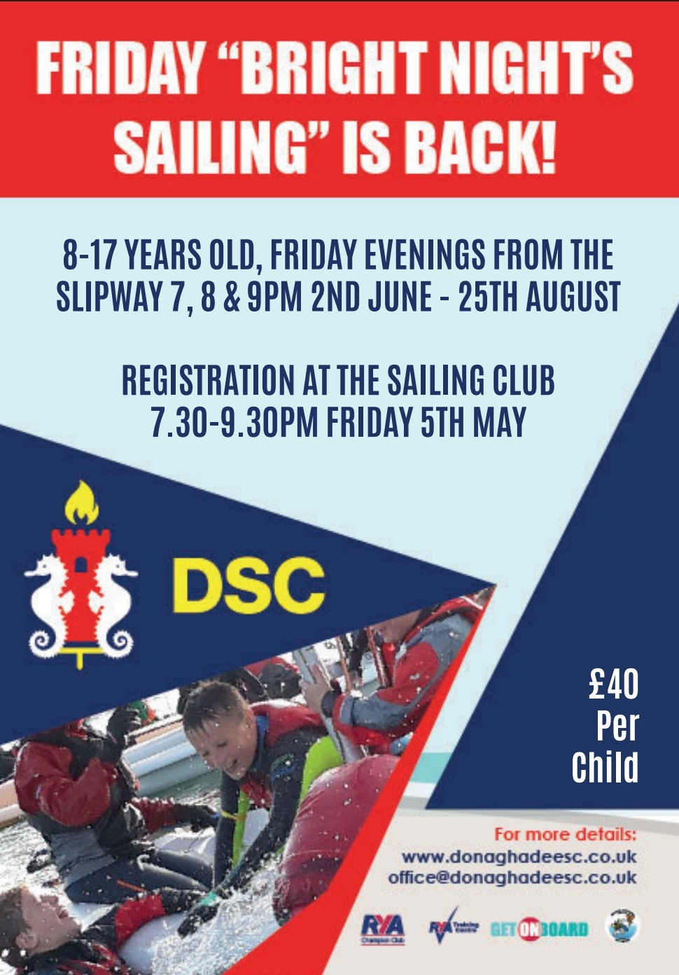 DSC 'RYA OnBoard' - Friday Bright Night Sailing Registration 2023